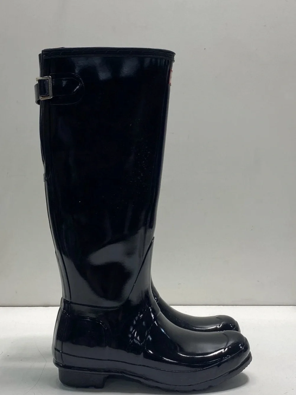 Hunter Women's Tall Gloss Black Rain Boots